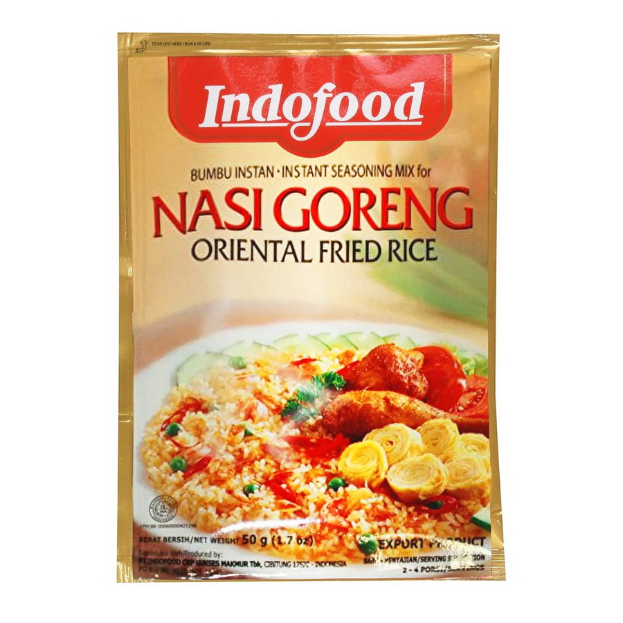 Indofood进口代理批发 Indofood Nasi Goreng[东方炒饭]调味料，50克，每包24粒，每箱2粒