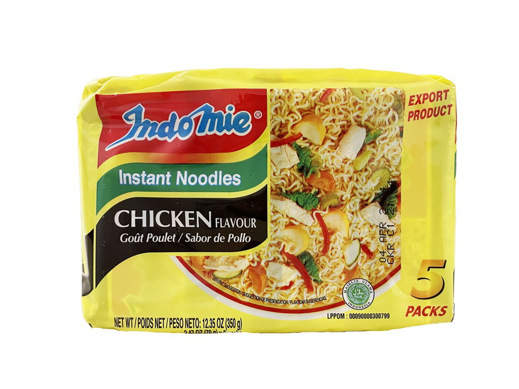 Indomie进口代理批发 Indomie INDOMIE 鸡肉味，2.47 盎司，每包 5 个，每箱 6 个