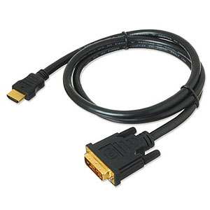 Generic进口代理批发 通用 1211145 3 英尺。 HDMI 1.2 公头转 DVI-D 公头电缆单链路