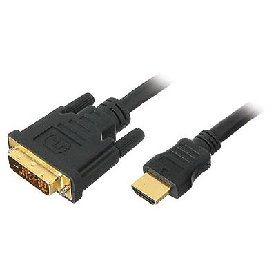 酷牌库|商品详情-Generic进口代理批发 通用 1211145 3 英尺。 HDMI 1.2 公头转 DVI-D 公头电缆单链路