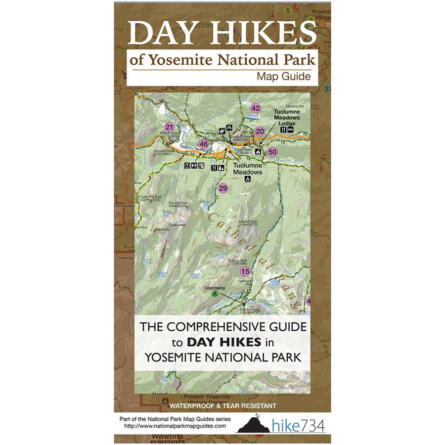 Hike 734进口代理批发 Hike 734 101285 Day Hikes 优胜美地国家公园地图指南