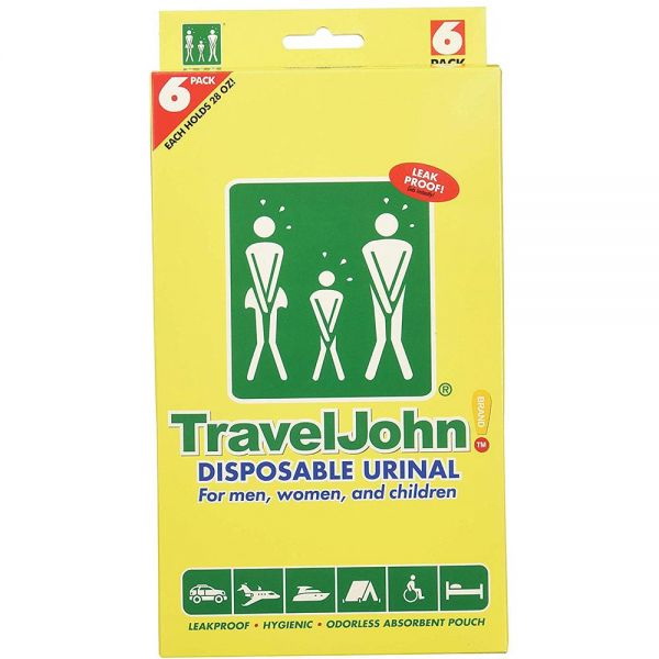 TRAVEL JOHN进口代理批发 TRAVEL JOHN 66854 一次性小便池 6 个装