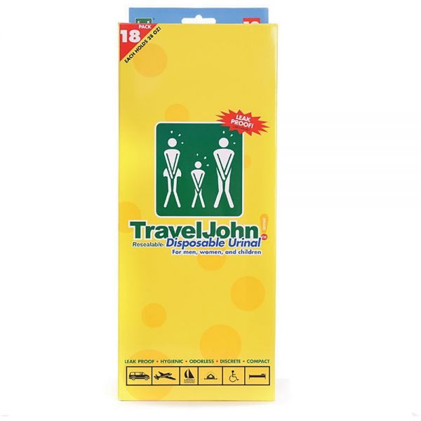 TRAVEL JOHN进口代理批发 TRAVEL JOHN 66856 一次性小便池 18 件装