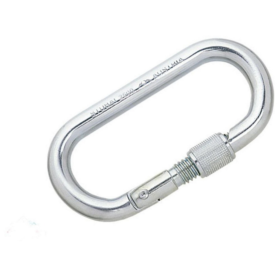 Stubai进口代理批发 Stubai 434023 椭圆形 25Kn 钢制螺旋门登山扣，带 Easylock