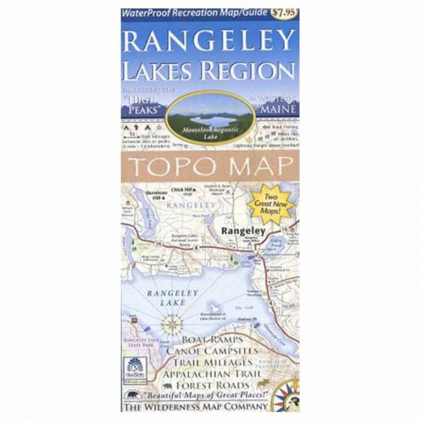 Wilderness Map进口代理批发 荒野地图 Rangeley Lakes Wtrprf 地图/Gd