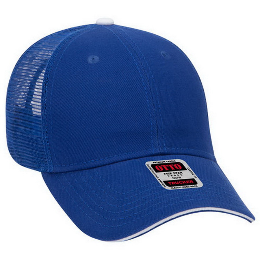 OTTO CAP 84-482 6 Panel Low Profile Mesh Back Trucker Hat Sale