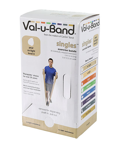 Val-u-Band进口代理批发 Val-u-Band 健身带，5 英尺长带，30 件分配器