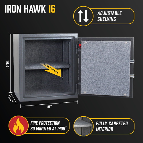 酷牌库|商品详情-Iron Hawk Safe进口代理批发 中型办公室保险箱 B04255802