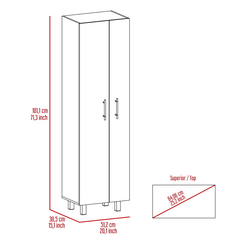 酷牌库|商品详情-Treevol Furniture进口代理批发 衣柜储藏室哥本哈根，卧室，白色 B092S00055