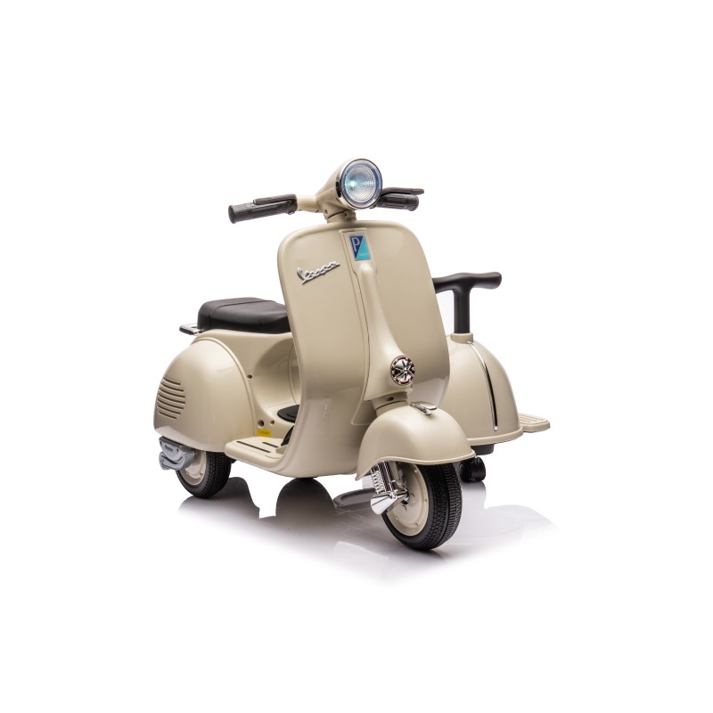 酷牌库|商品详情-MegaMart Solutions进口代理批发 6V 许可 Vespa 踏板摩托车带儿童侧车，灰色 B117135092