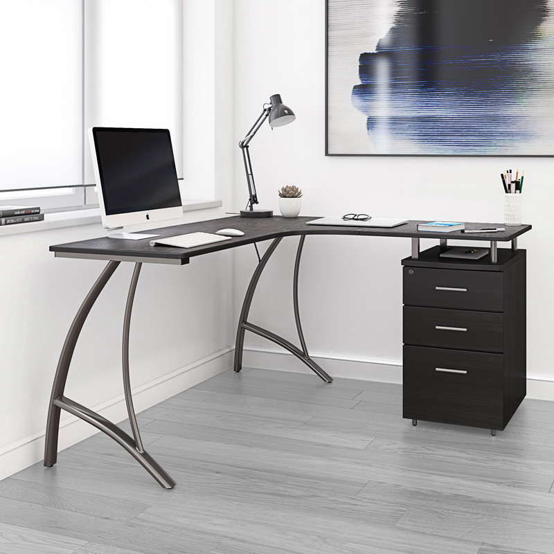 Modern Multi Storage Computer Desk with Storage - Techni Mobili