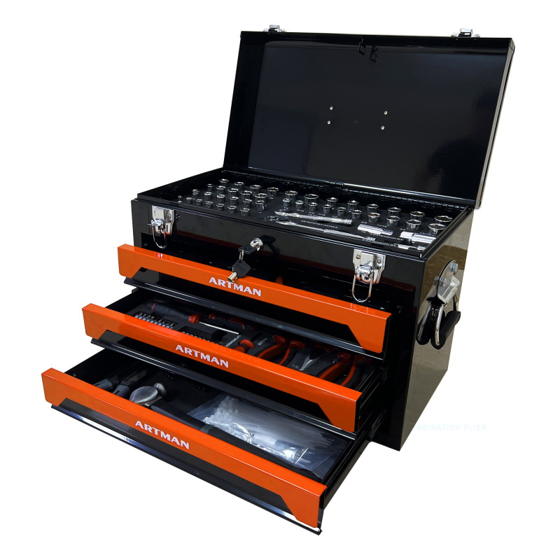 3 Drawers Tool Box with Tool Set--Orange W1102111198 Sale, Reviews. -  Opentip