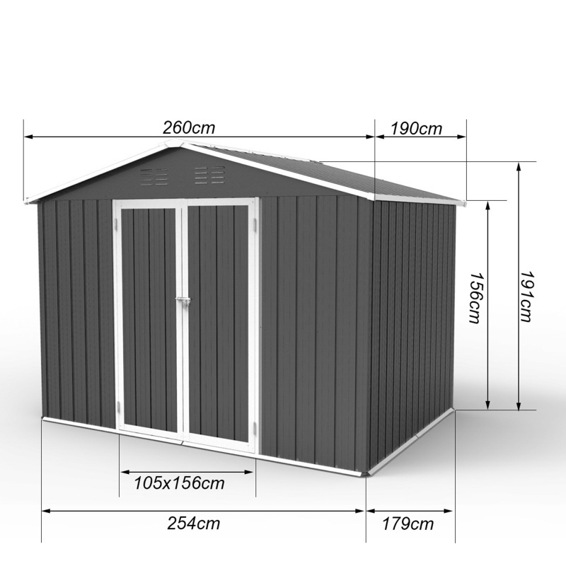 酷牌库|商品详情-Storage Sheds进口代理批发 车棚，10X20 重型便携式车棚车库帐篷，适用于户外储藏室卡其色