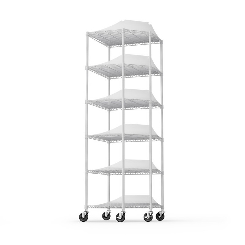 Chrome 6-Tier Bath Storage Shelving Unit