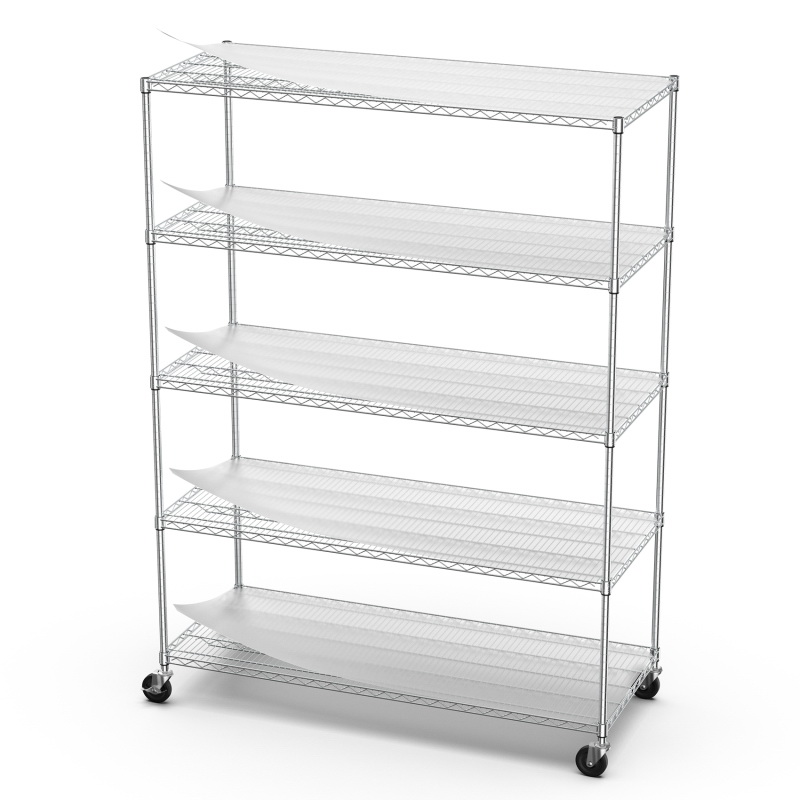 Shelving Unit with Shelf Liners ,Adjustable, Steel Wire Shelves