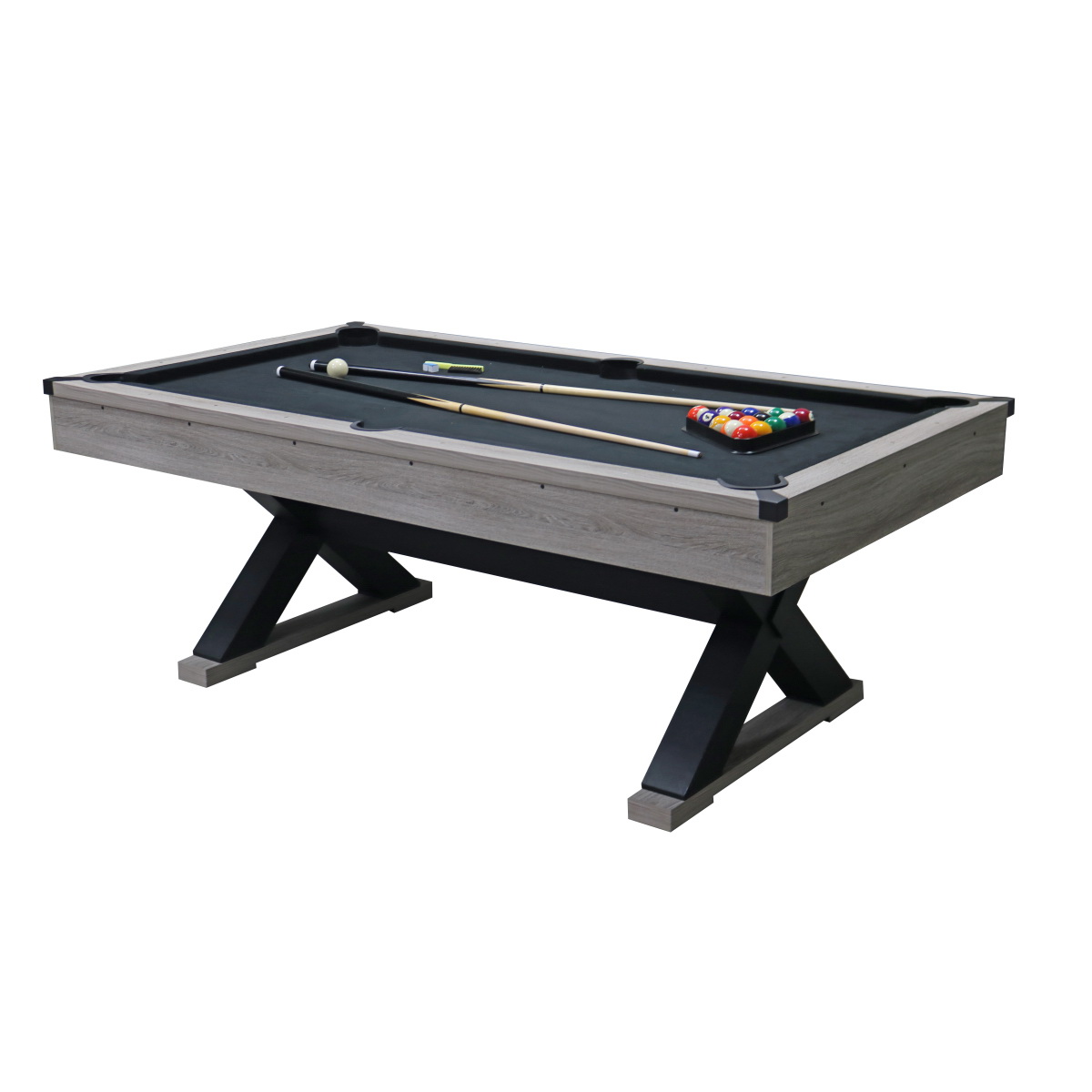 7 Ft Pool Table,with Billiard Balls, Cues, Pool Cue Chalk, Cleaning