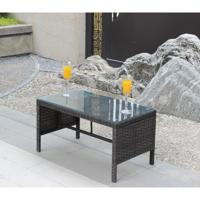 Rattan Furniture进口代理批发 户外露台家具 1 咖啡桌，带透明钢化玻璃 W20966895