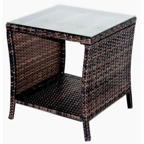 Rattan Furniture进口代理批发 户外露台家具 1 咖啡桌，带透明钢化玻璃 W20967009