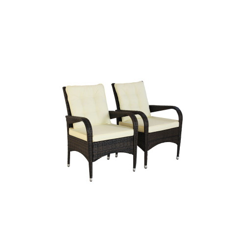 Rattan Furniture进口代理批发 2 件套 Liberatore 餐椅带垫子（米色垫子） W20967120