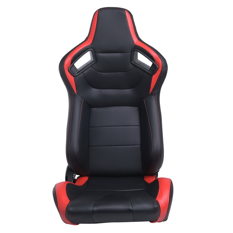 Jiabeir RacingSeat进口代理批发 赛车座椅黑色红色 PVC 皮革带双滑块 2 件 W27603220