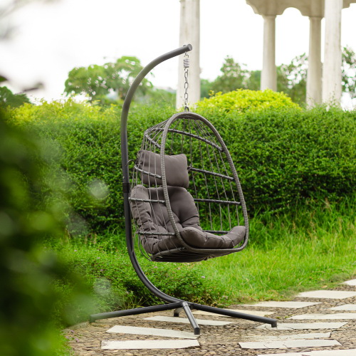 Outdoor wicker hanging chair best sale