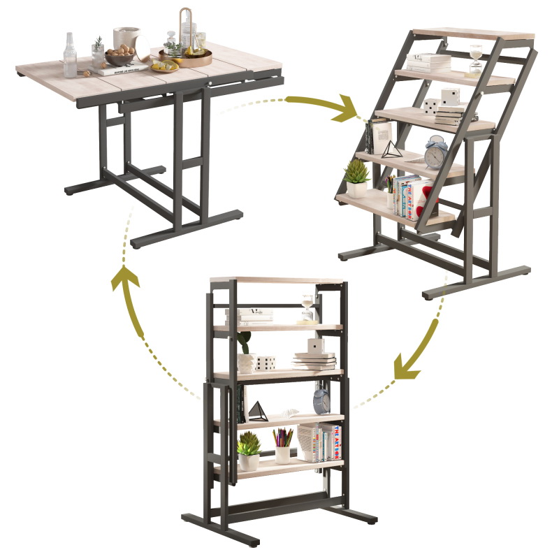 酷牌库|商品详情-Familyroom Furnitures进口代理批发 复古白色实心桃花心木多功能可转换餐桌，可自由开关节省空间的桌子，餐厅或厨房的架子 W760P178255