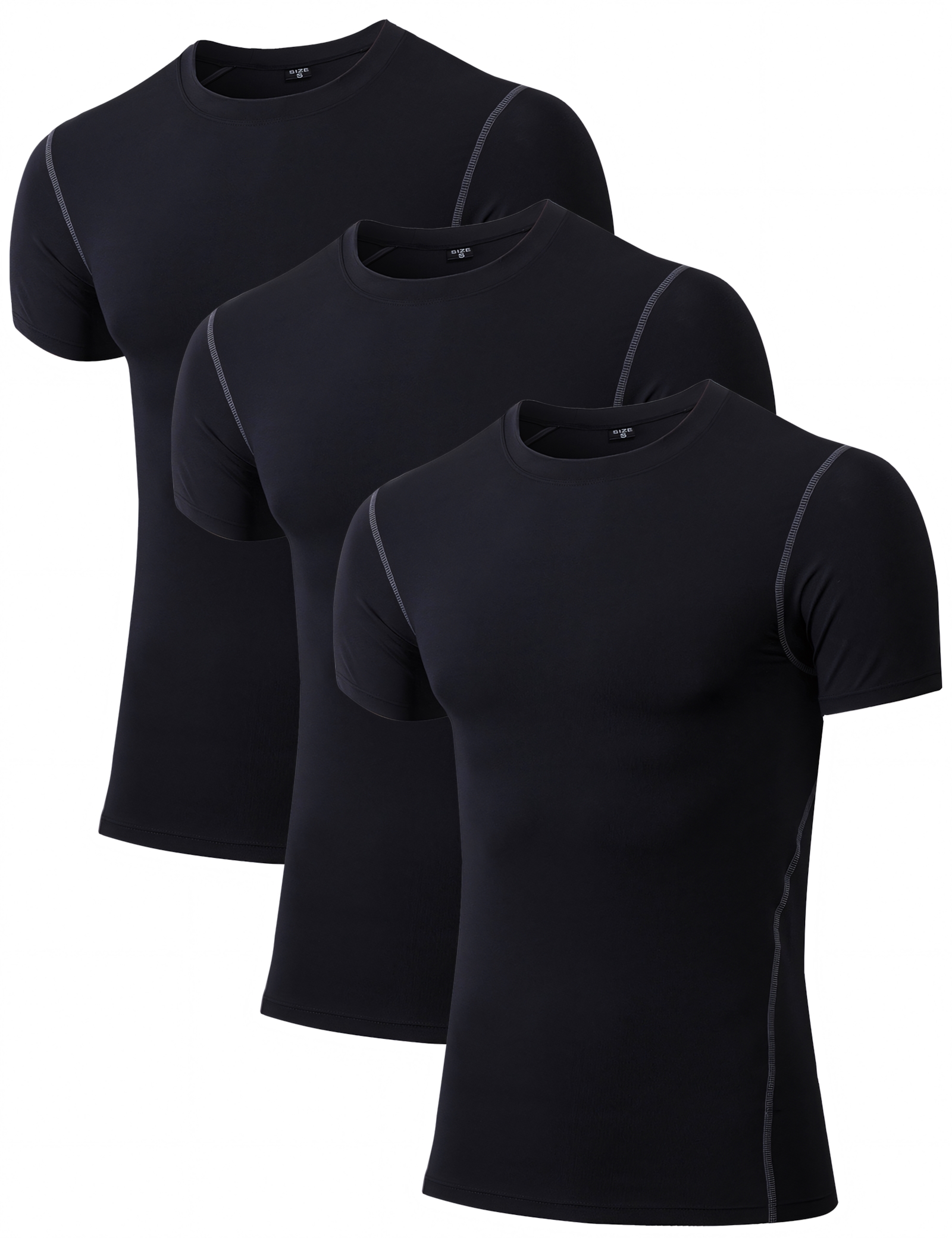 Toptie Men\'s Long Sleeve Compression Shirt, Athletic Workout Base Layer Maroon S