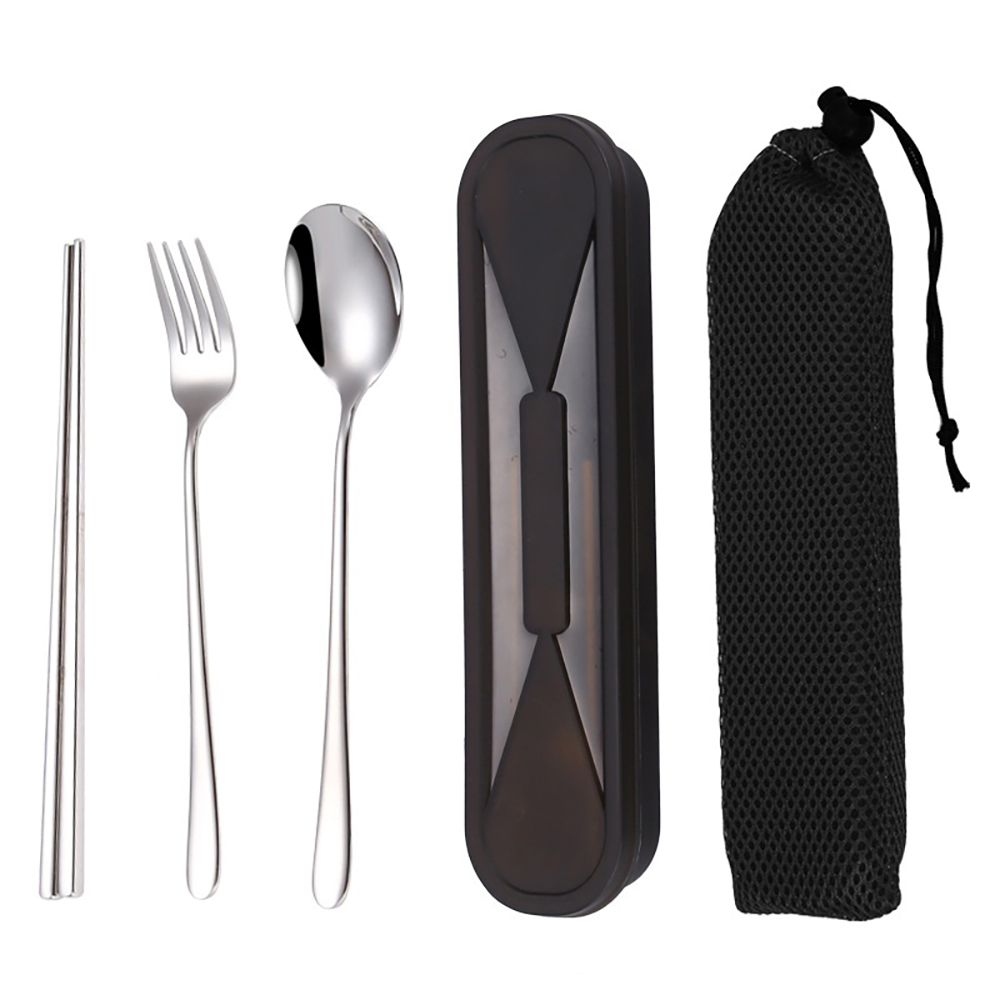 Silverware Set 3pcs travel Portable Tableware Flatware Stainless Steel Fork