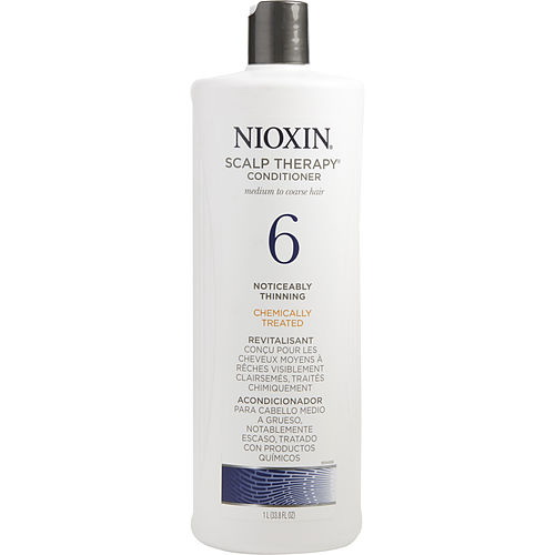 Nioxin进口代理批发 Nioxin By Nioxin 系统 6 头皮疗法，适用于中/粗天然明显稀疏的头发 33.8 盎司（包装可能有所不同），男女通用