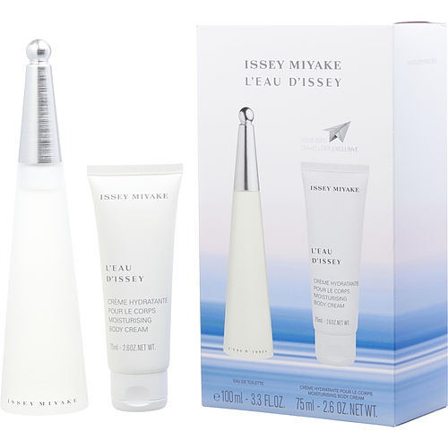 Issey Miyake进口代理批发 L'Eau D'Issey By Issey Miyake - 淡香水喷雾 3.3 盎司和身体霜 2.6 盎司（旅行优惠），女士