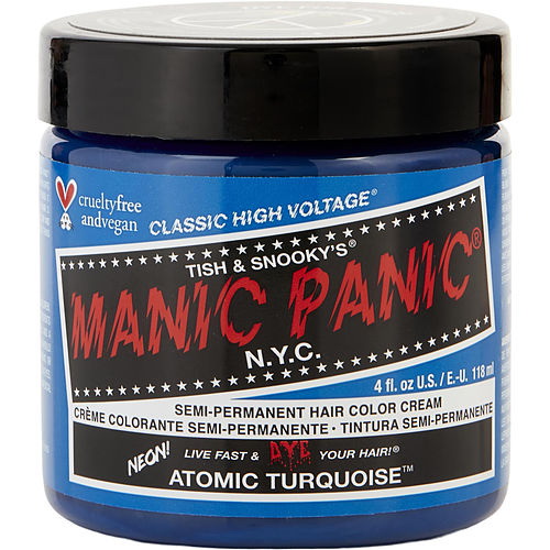 Manic Panic进口代理批发 Manic Panic 的 MANIC PANIC 高压半永久染发膏 - # 原子绿松石 4 盎司男女皆宜