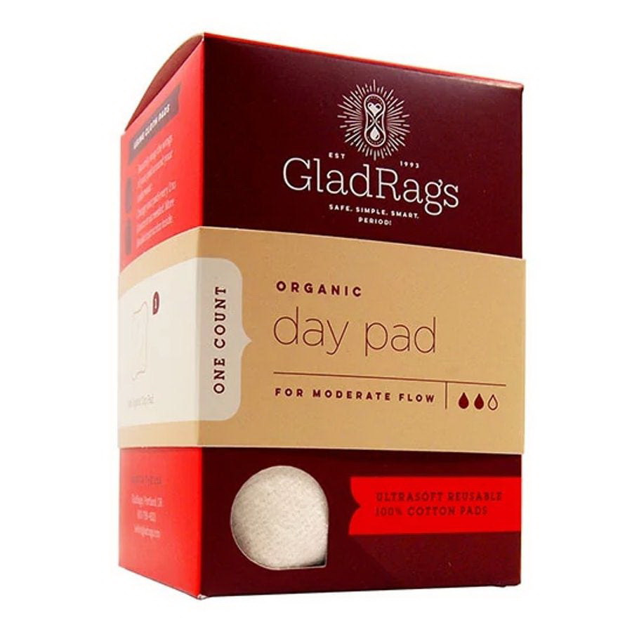 GladRags进口代理批发 GladRags 未染色可水洗日用卫生巾 1 件装