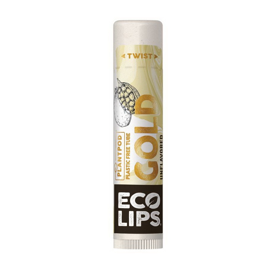 Eco Lips进口代理批发 Eco Lips 无味金色优质润唇膏 0.15 盎司