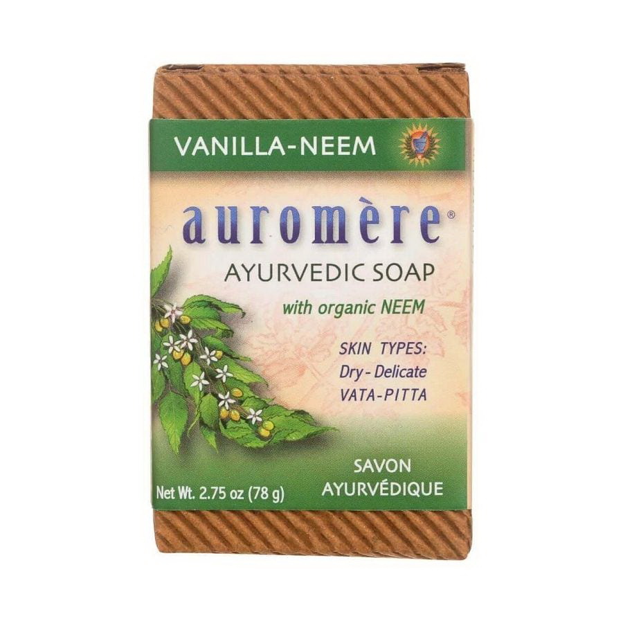 Auromere进口代理批发 Auromere 香草印楝阿育吠陀香皂 2.75 盎司