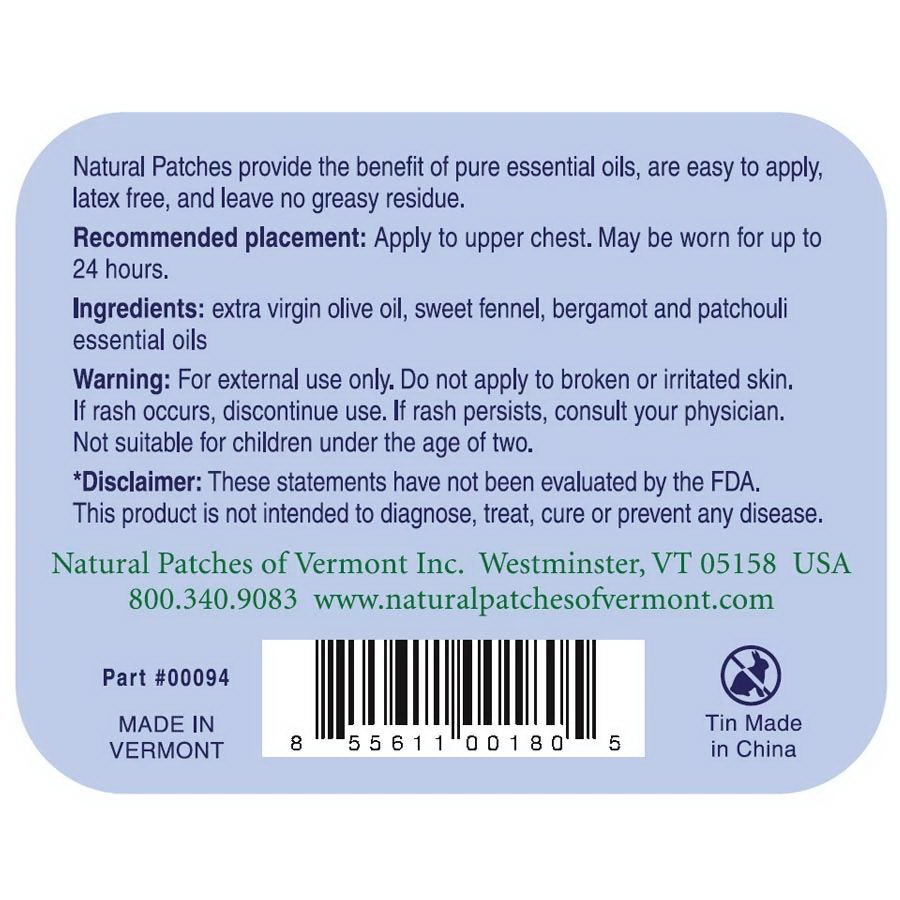 酷牌库|商品详情-Natural Patches of Vermont进口代理批发 Naturopatch 甜茴香食欲抑制剂配方