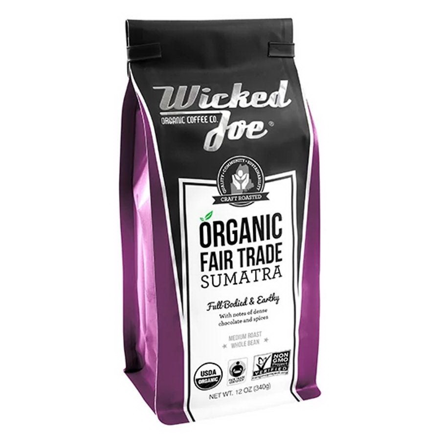 酷牌库|商品详情-Wicked Joe Coffee进口代理批发 Wicked Joe Coffee 苏门答腊全豆咖啡 12 盎司。