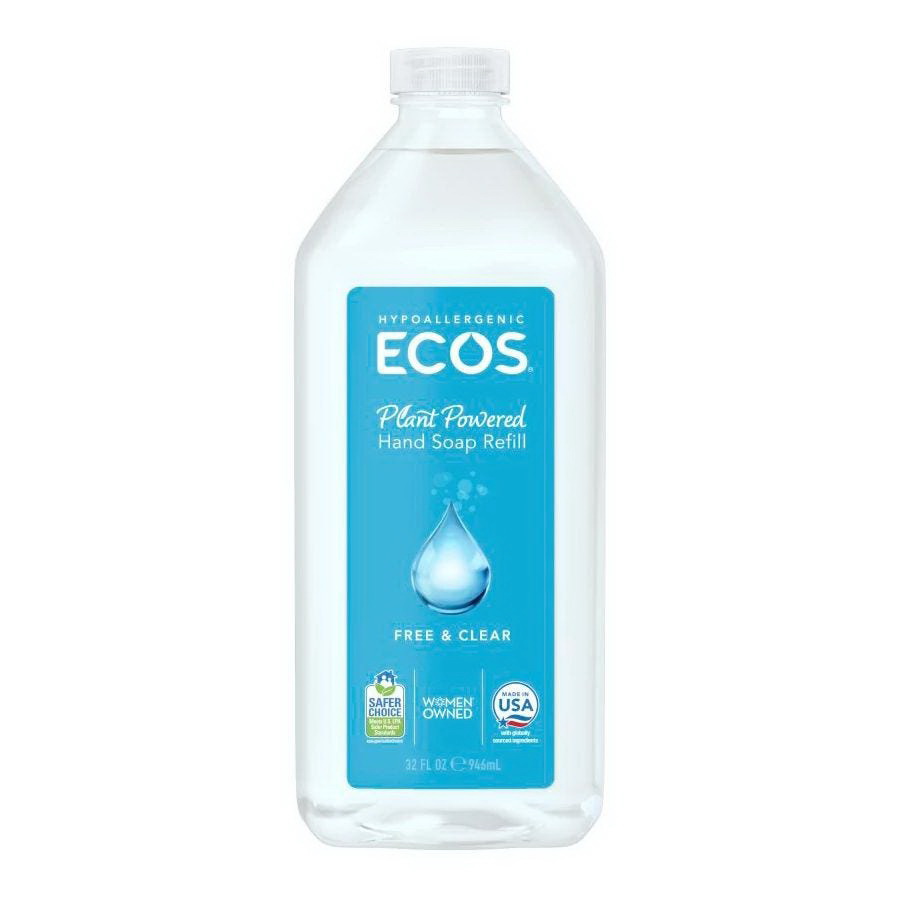 Earth Friendly Products进口代理批发 地球友好产品免费和透明 ECOS 洗手液 32 盎司。盎司。补充装