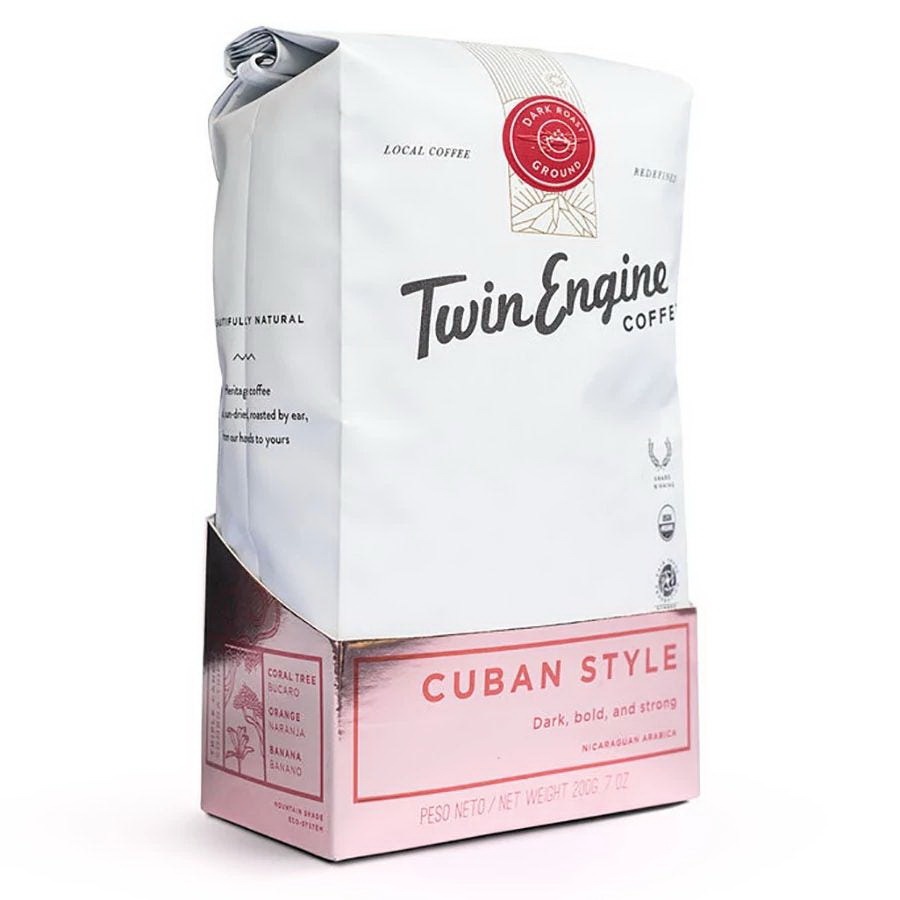 Twin Engine Coffee进口代理批发 双引擎咖啡有机古巴风格全豆咖啡 7 盎司。