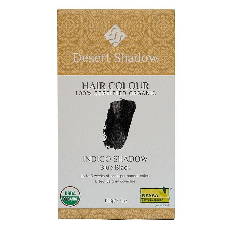 酷牌库|商品详情-Desert Shadow进口代理批发 Desert Shadow Indigo Shadow 蓝黑色有机染发剂 3.5 盎司。