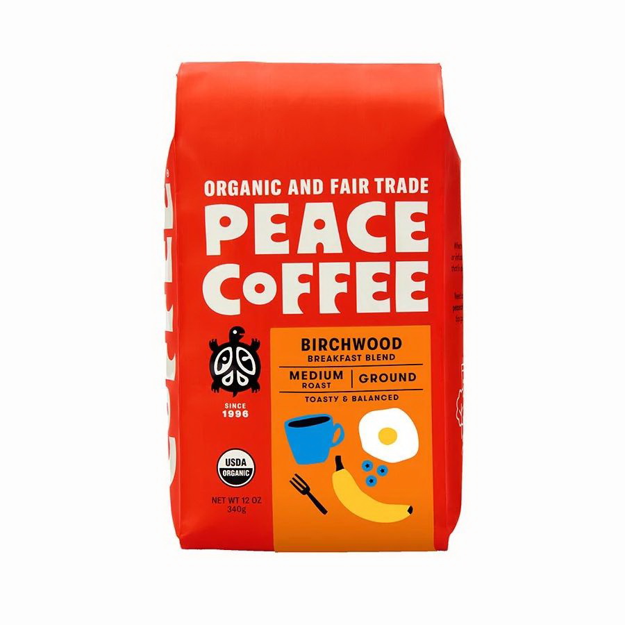 Peace Coffee进口代理批发 Peace 咖啡粉桦木早餐混合 12 盎司