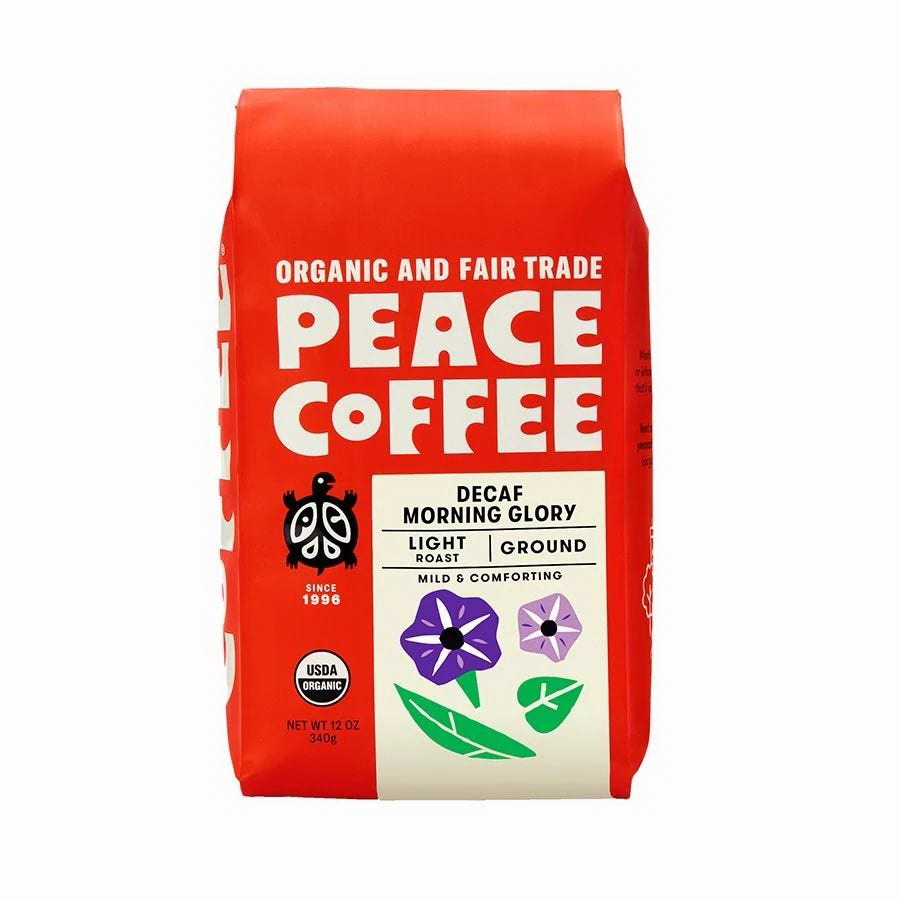 Peace Coffee进口代理批发 Peace 咖啡粉无咖啡因牵牛花混合 12 盎司