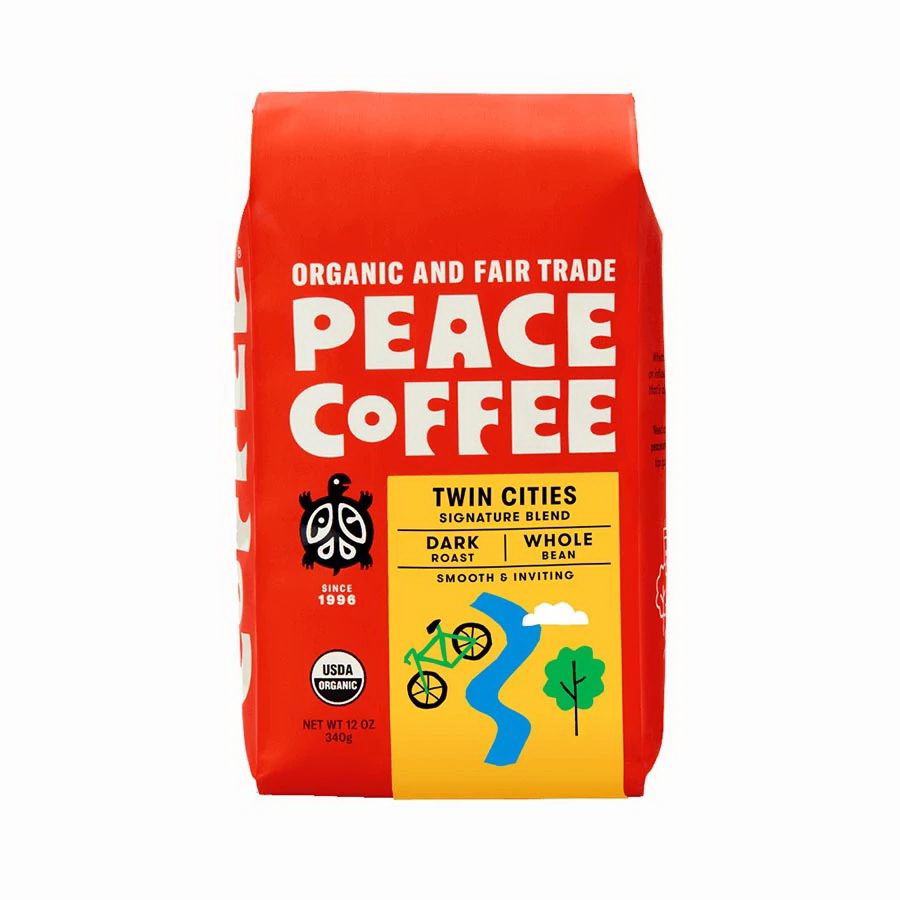 酷牌库|商品详情-Peace Coffee进口代理批发 和平咖啡全豆双城混合咖啡 12 盎司