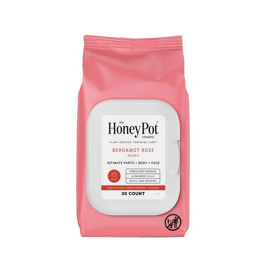 The Honey Pot进口代理批发 Honey Pot 佛手柑玫瑰湿巾 30 片