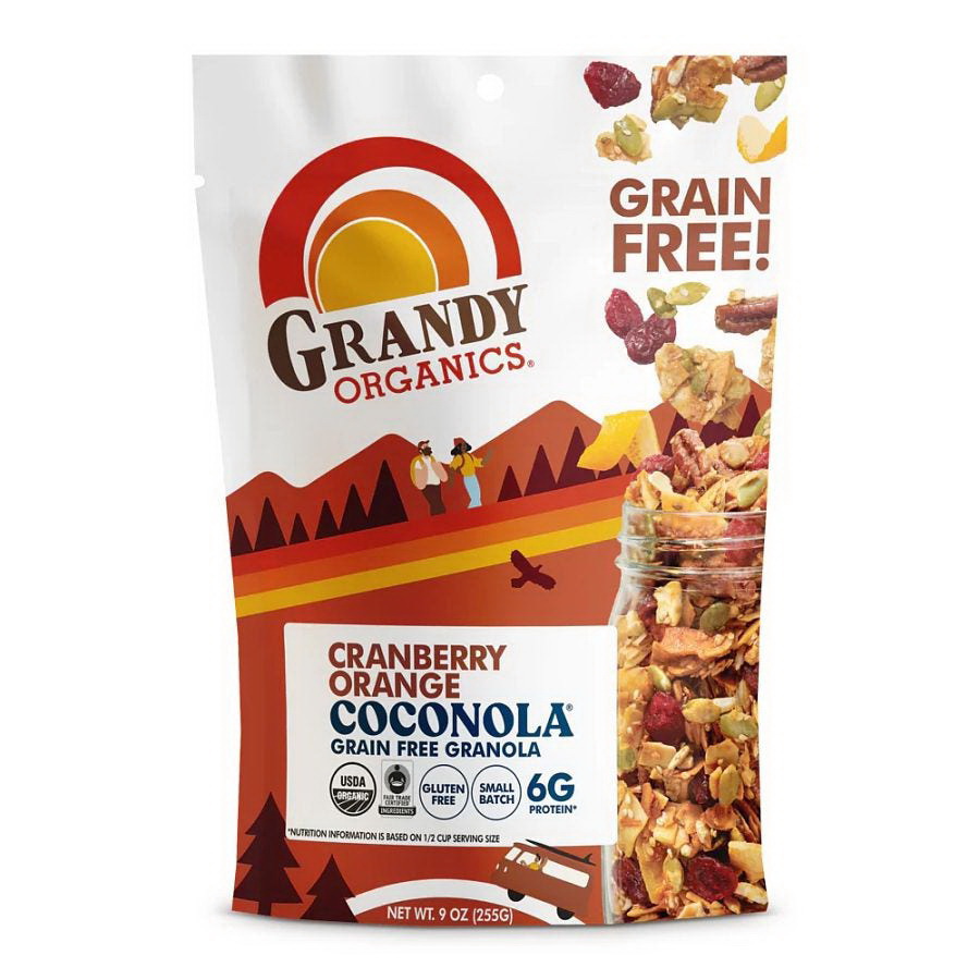 Grandy Oats进口代理批发 Grandy Oats 蔓越莓橙可可乐 9 盎司。