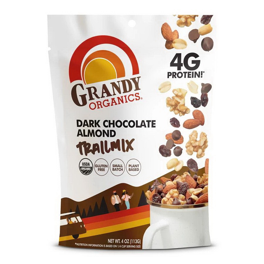 Grandy Oats进口代理批发 Grandy Oats 黑巧克力杏仁混合口味 4 盎司。