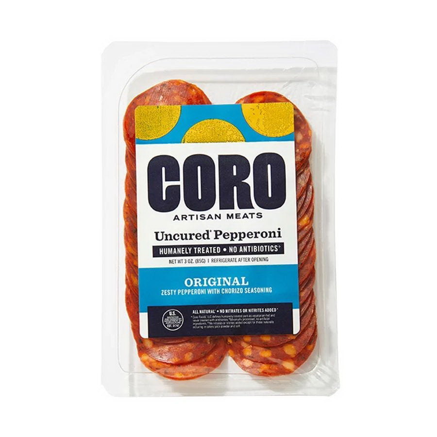 Coro Foods进口代理批发 Coro 未腌制原味意大利辣香肠切片装 3 盎司。