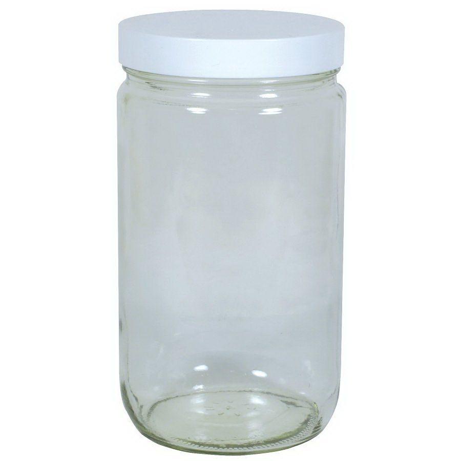 8 oz Straight Sided Mason Glass Jar with your choice of lid - Made in USA