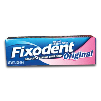 Fixodent进口代理批发 Fixodent 假牙粘合剂霜原版 1.4 盎司