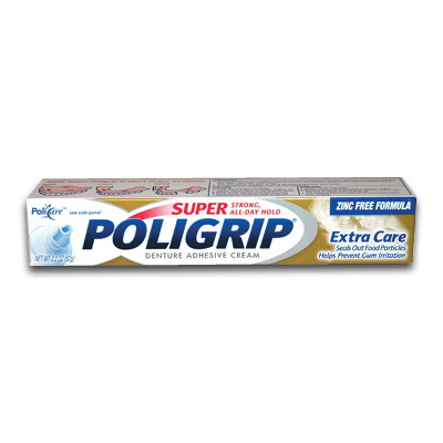 Polygrip进口代理批发 Polygrip Poligrip 超级额外护理粘合霜 2.2 盎司