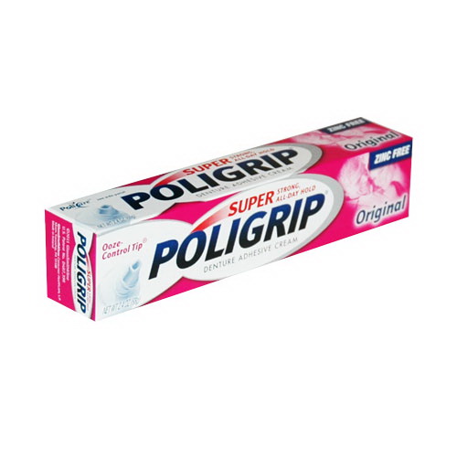 Polygrip进口代理批发 Polygrip Poligrip 超级假牙粘合剂霜 2.4 盎司